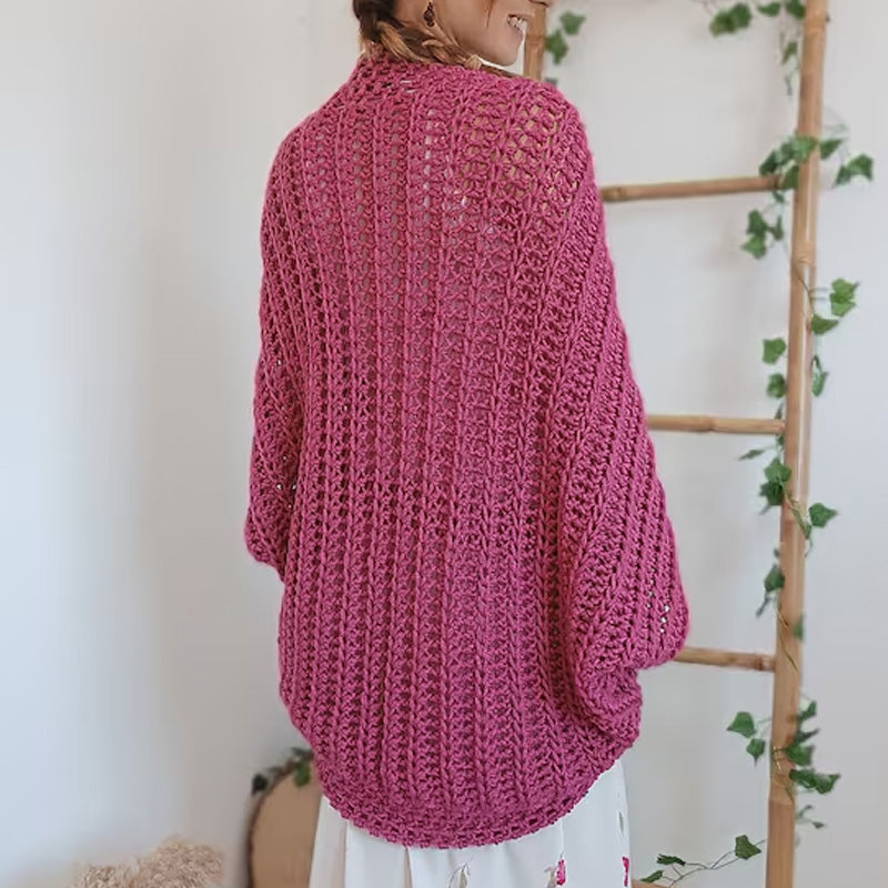 handgestrickter Cardigan-Schal